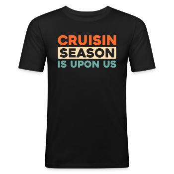 Cruise - Men's Slim Fit T-Shirt - black - Front - Nik (191cm)