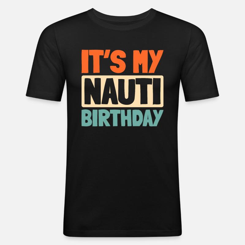 Kreuzfahrt - Männer Slim Fit T-Shirt - Schwarz