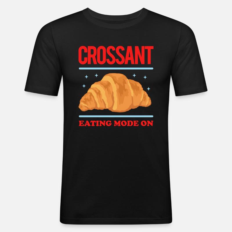 Croissant Hörnchen Beugel Gipfeli Geschenke - Männer Slim Fit T-Shirt - Schwarz