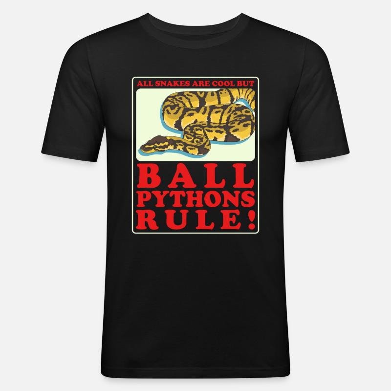 King Python Python Snake Gift - Men's Slim Fit T-Shirt - black