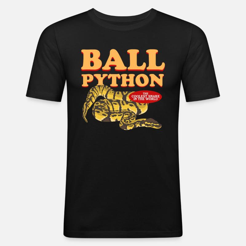 Roi Python Python Serpents Cadeau - T-shirt près du corps Homme - noir