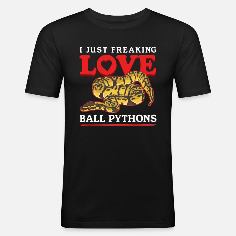 Königspython Schlangen Python Geschenke - Männer Slim Fit T-Shirt - Schwarz