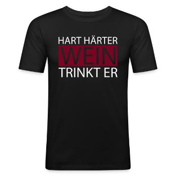 Wine Winemaker - Men's Slim Fit T-Shirt - black - Front - Nik (191cm)