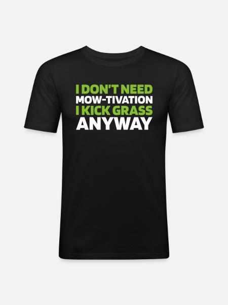 Lawn mower mowing - Men's Slim Fit T-Shirt - black