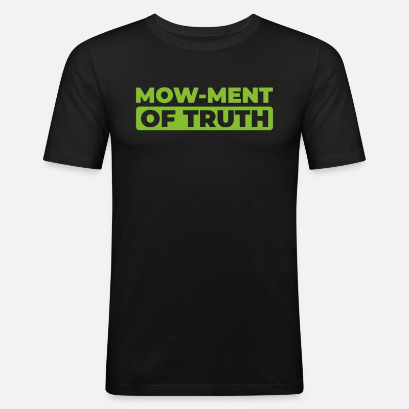 Rasenmäher Mähen - Männer Slim Fit T-Shirt - Schwarz