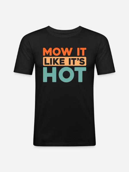 Lawn mower mowing - Men's Slim Fit T-Shirt - black