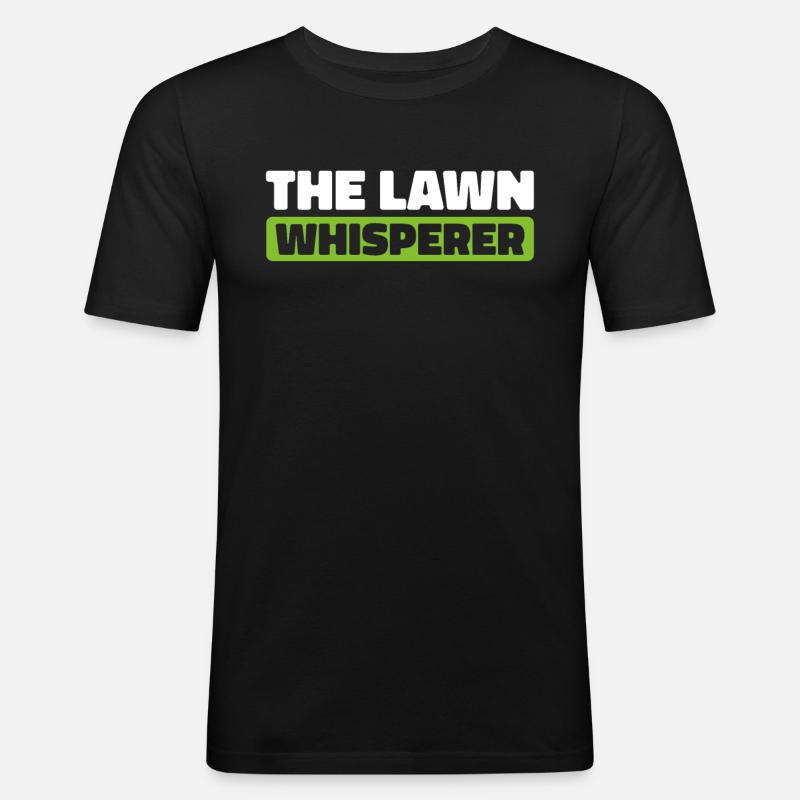 Rasenmäher Mähen - Männer Slim Fit T-Shirt - Schwarz