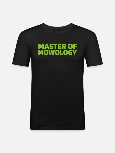 Rasenmäher Mähen - Männer Slim Fit T-Shirt - Schwarz