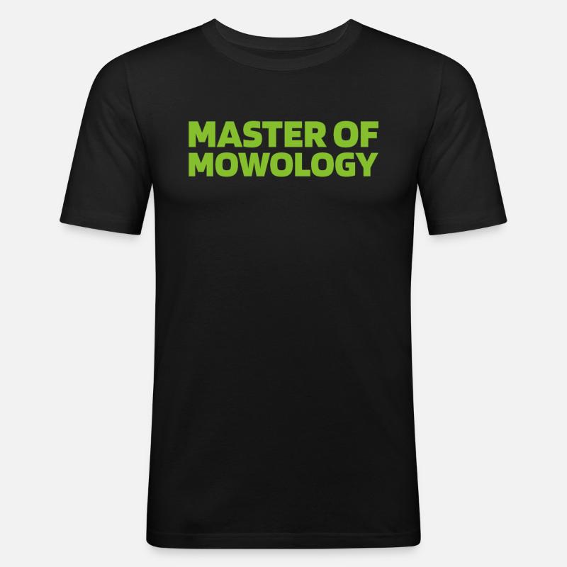Rasenmäher Mähen - Männer Slim Fit T-Shirt - Schwarz