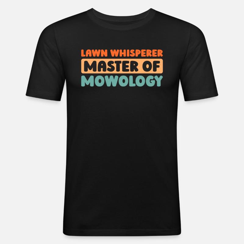 Rasenmäher Mähen - Männer Slim Fit T-Shirt - Schwarz