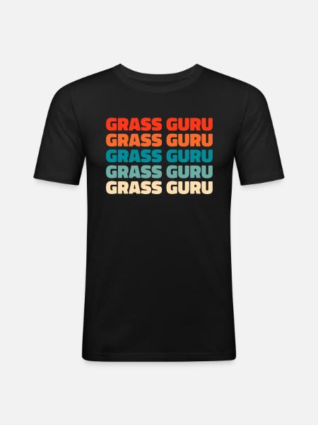 Lawn mower mowing - Men's Slim Fit T-Shirt - black