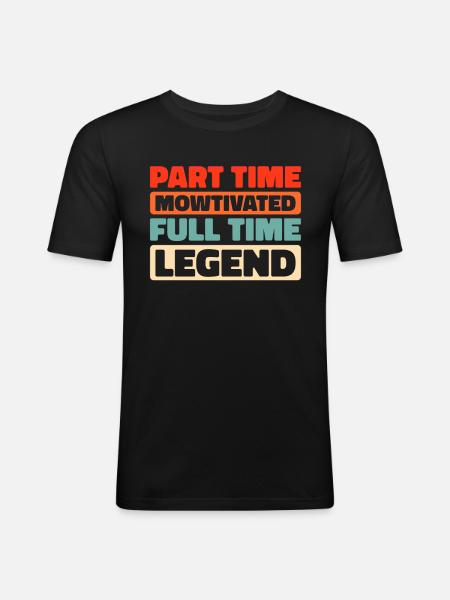 Lawn mower mowing - Men's Slim Fit T-Shirt - black