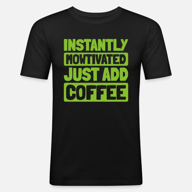 Rasenmäher Mähen - Männer Slim Fit T-Shirt - Schwarz