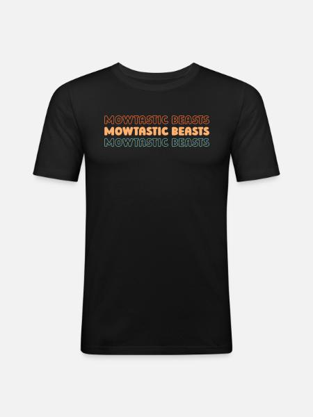 Lawn mower mowing - Men's Slim Fit T-Shirt - black
