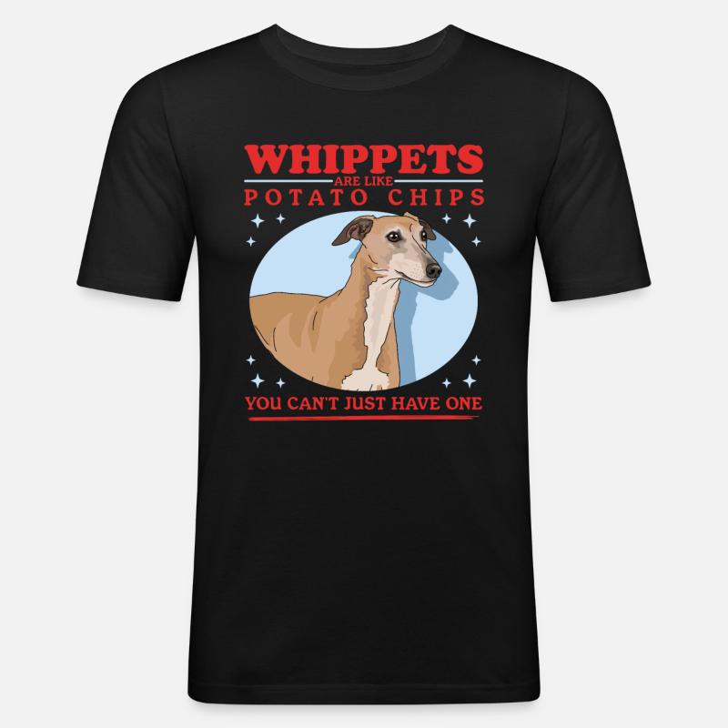 Whippet Englischer Windhund Geschenke - Männer Slim Fit T-Shirt - Schwarz