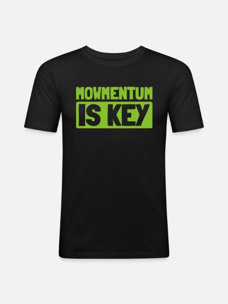 Lawn mower mowing - Men's Slim Fit T-Shirt - black