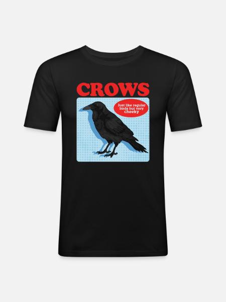 Crows Black Ravens Gift - Men's Slim Fit T-Shirt - black