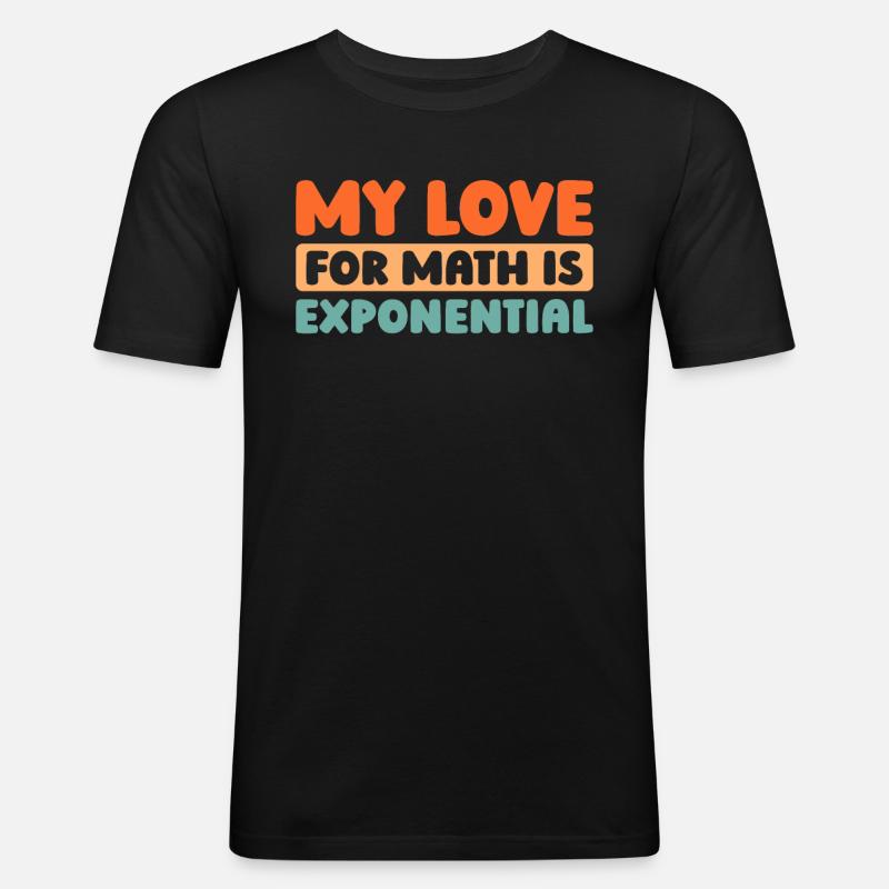 Mathe Mathematik Math Funny Pun - Männer Slim Fit T-Shirt - Schwarz