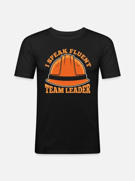 Construction foreman - Men's Slim Fit T-Shirt - black