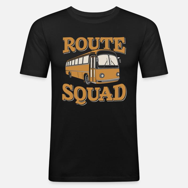 Bus Busfahrer Kader - Männer Slim Fit T-Shirt - Schwarz