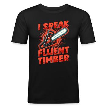 Wood chippers, forestry workers, lumberjacks - Men's Slim Fit T-Shirt - black - Front - Nik (191cm)