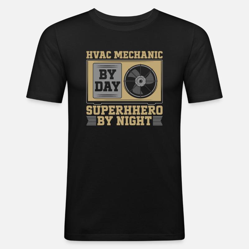 Hlk Techniker - Männer Slim Fit T-Shirt - Schwarz