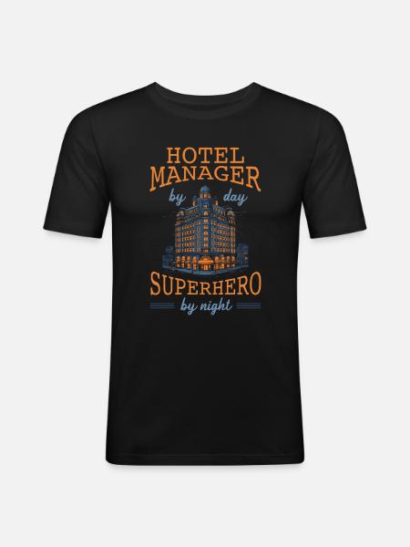 Hotel Manager - Men's Slim Fit T-Shirt - black