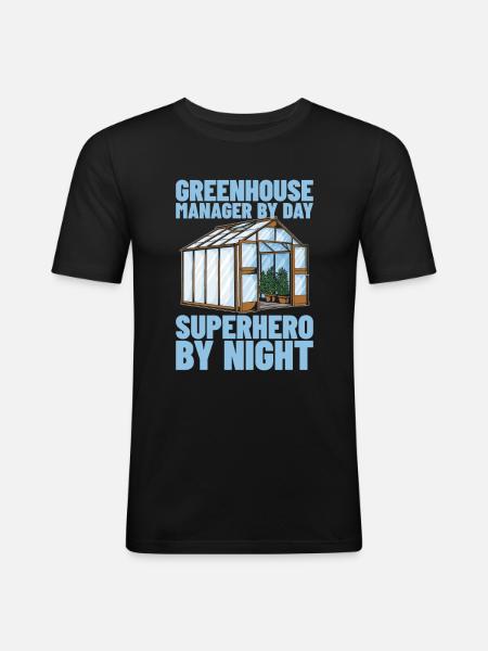Greenhouse Manager - Men's Slim Fit T-Shirt - black