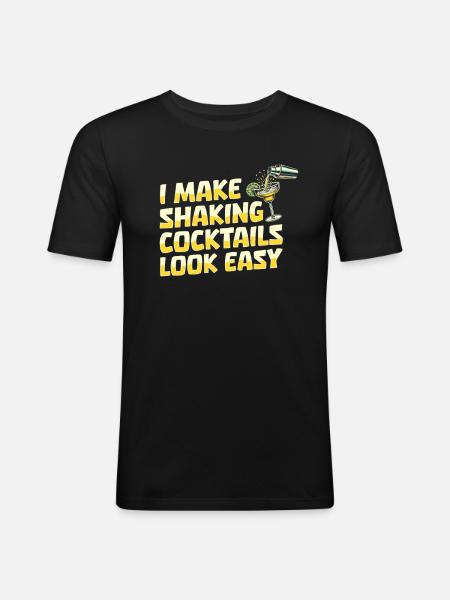 Barkeeper Bartender - Men's Slim Fit T-Shirt - black