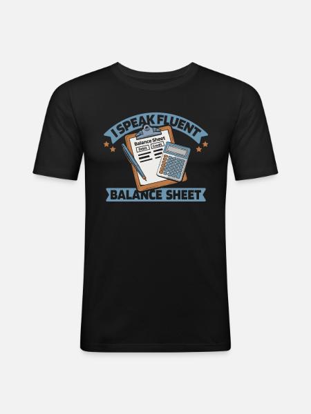 Comptable Conseiller fiscal - T-shirt près du corps Homme - noir