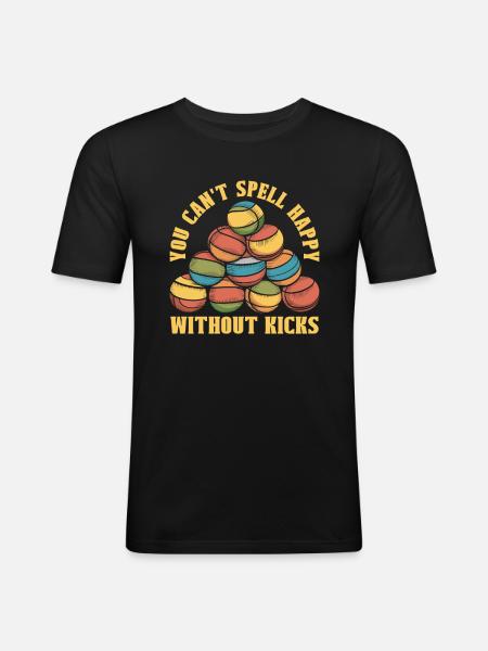 Hacky Sack - Männer Slim Fit T-Shirt - Schwarz