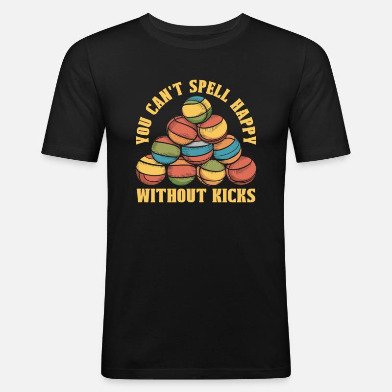 Hacky Sack - Männer Slim Fit T-Shirt - Schwarz
