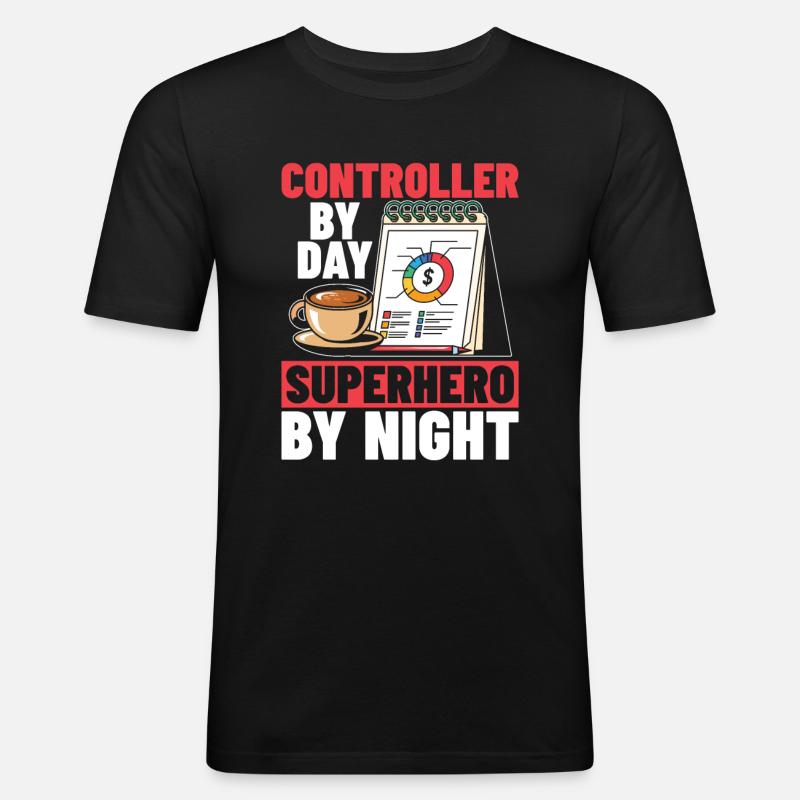 Controller - Männer Slim Fit T-Shirt - Schwarz