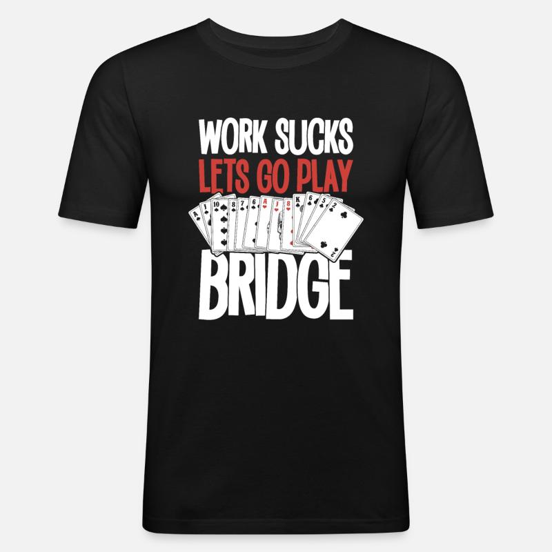 Bridge - Männer Slim Fit T-Shirt - Schwarz