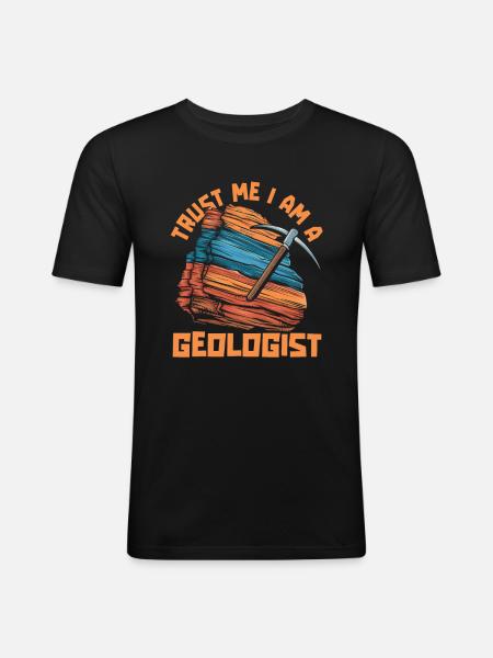 Geology Geologist - Men's Slim Fit T-Shirt - black
