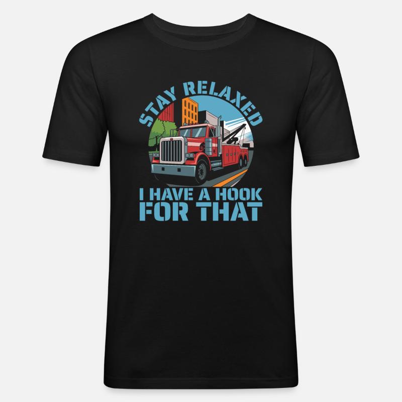 Abschleppdienst Abschlepper - Männer Slim Fit T-Shirt - Schwarz