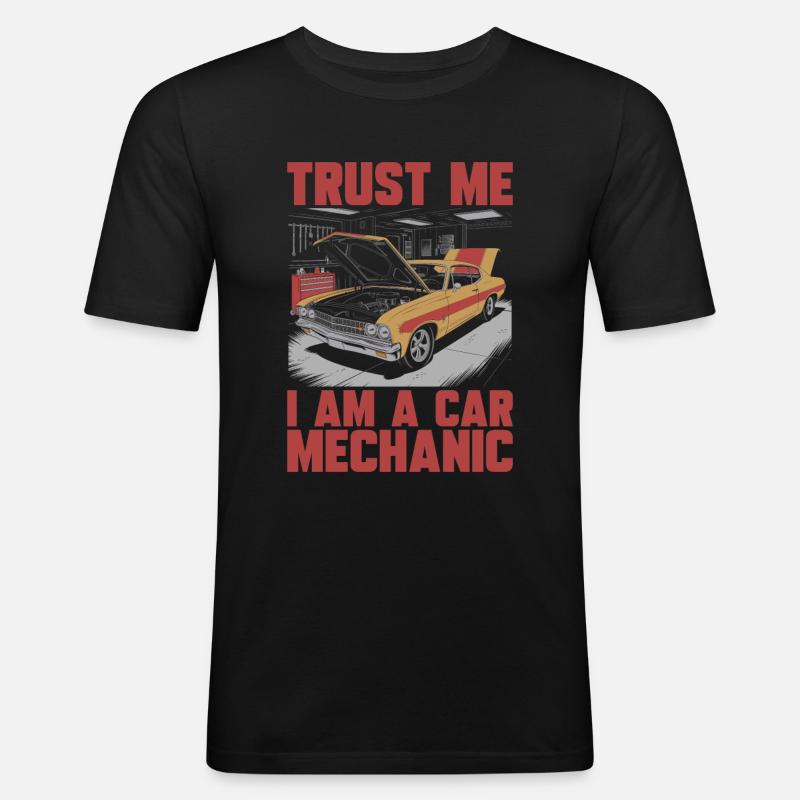 Kfz Mechaniker - Männer Slim Fit T-Shirt - Schwarz