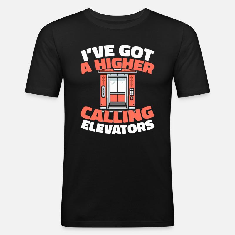 Elevator Elevator - Men's Slim Fit T-Shirt - black