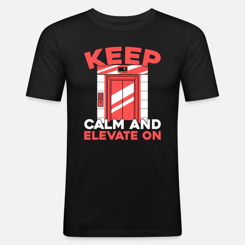 Elevator Elevator - Men's Slim Fit T-Shirt - black