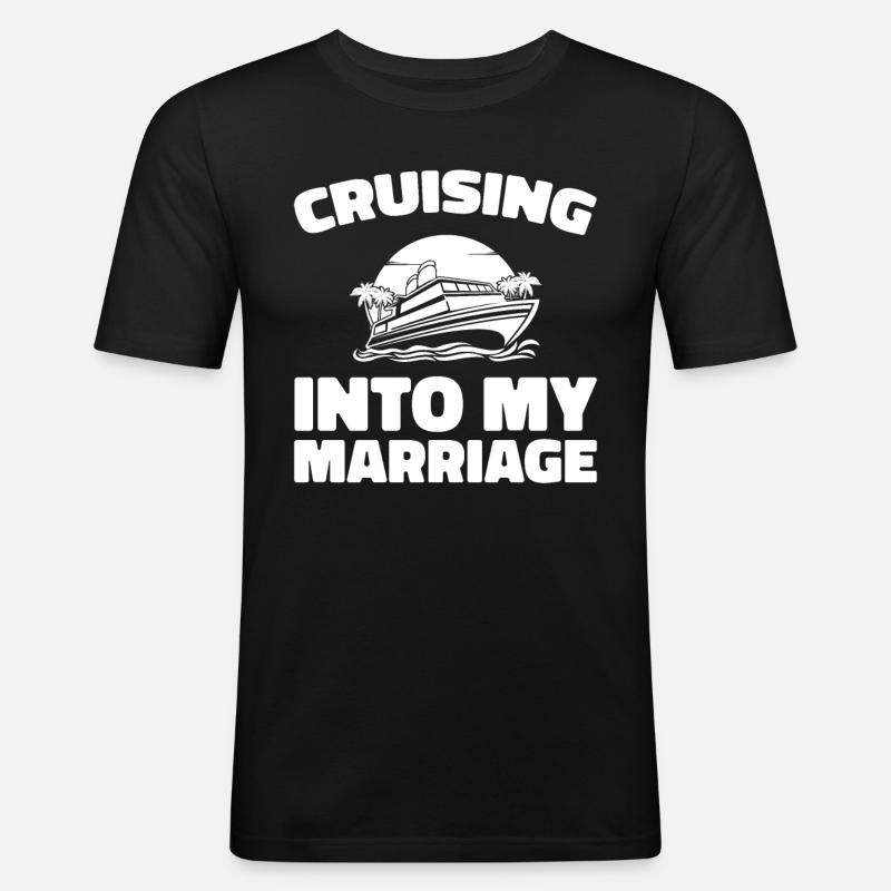 Kreuzfahrt - Männer Slim Fit T-Shirt - Schwarz