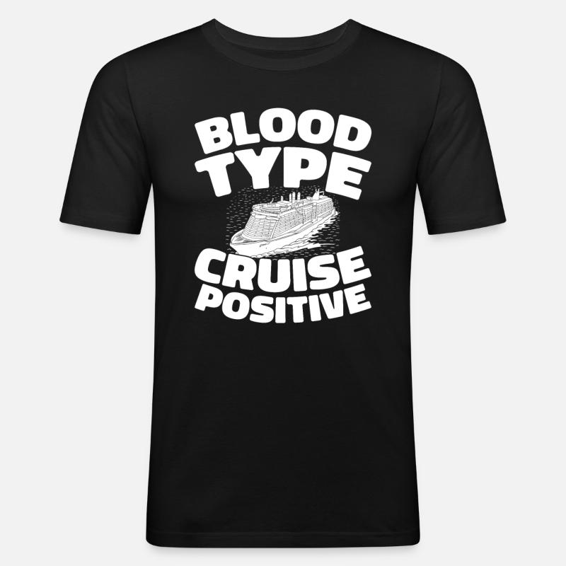 Kreuzfahrt - Männer Slim Fit T-Shirt - Schwarz