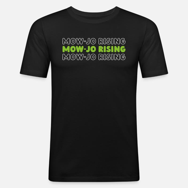 Rasenmäher Mähen - Männer Slim Fit T-Shirt - Schwarz