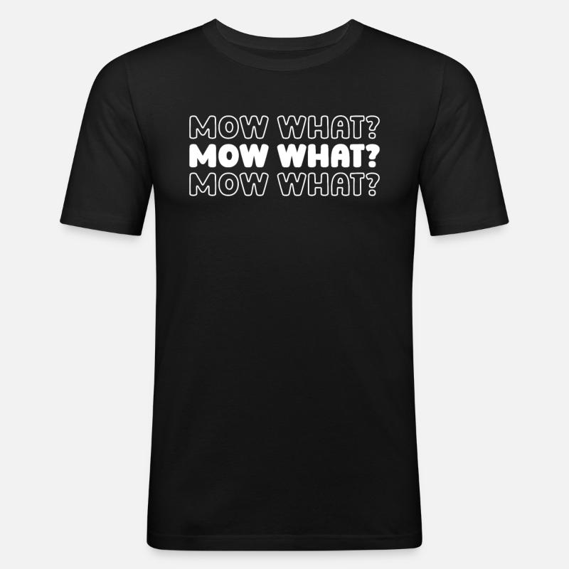 Rasenmäher Mähen - Männer Slim Fit T-Shirt - Schwarz