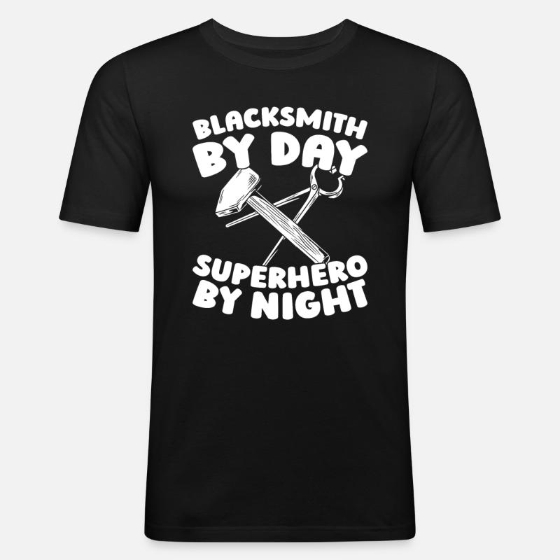 Schmied Metallbauer - Männer Slim Fit T-Shirt - Schwarz