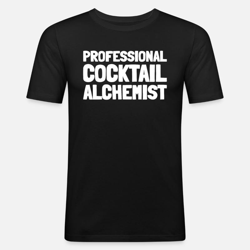 Barkeeper Bartender - Männer Slim Fit T-Shirt - Schwarz