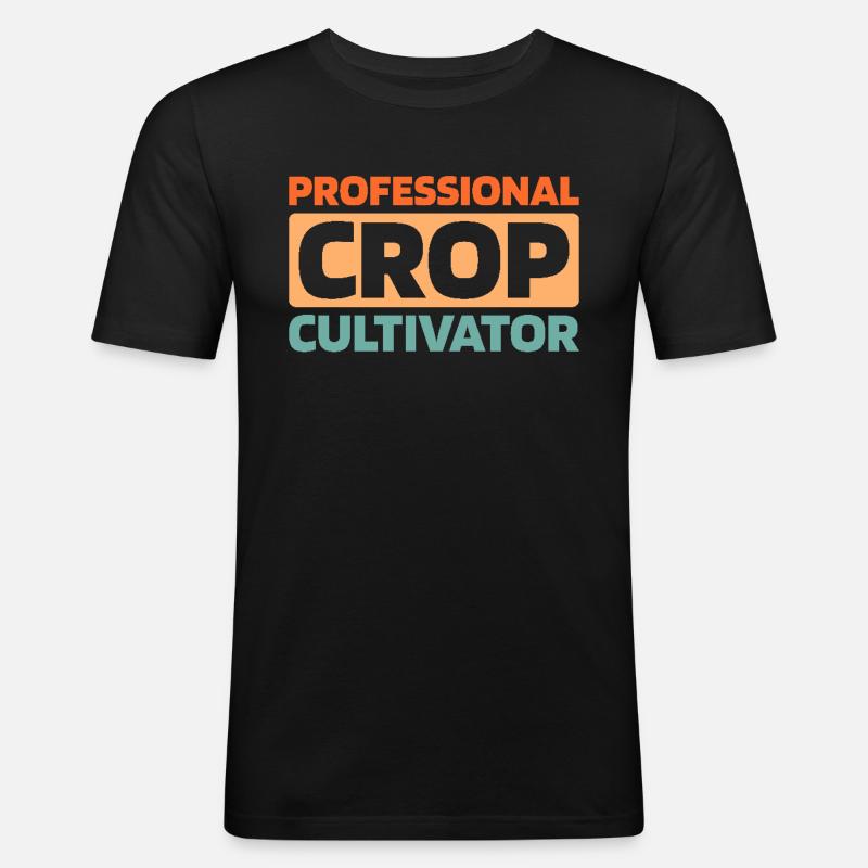 Bauer Landwirt - Männer Slim Fit T-Shirt - Schwarz