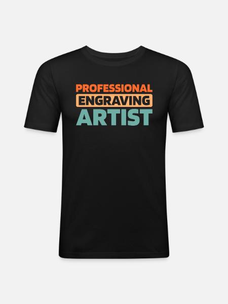 Engraver - Men's Slim Fit T-Shirt - black