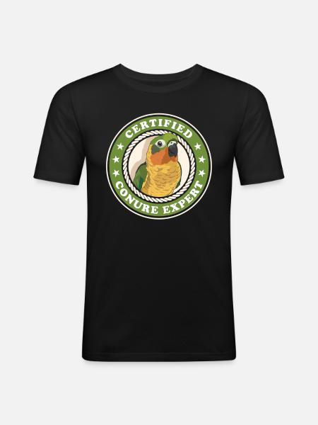 Conure Expert Parrots Conures Gift - Men's Slim Fit T-Shirt - black