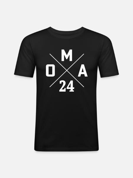oma 2024 - Männer Slim Fit T-Shirt - Schwarz
