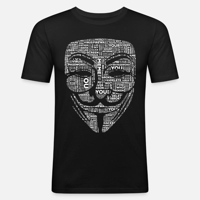 Anonymous Hacker - Men's Slim Fit T-Shirt - black